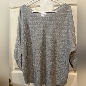 Market & Spruce Gray Cable Knit Sweater